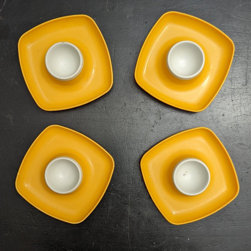 Vintage Stackable Poached Egg Serving Plates